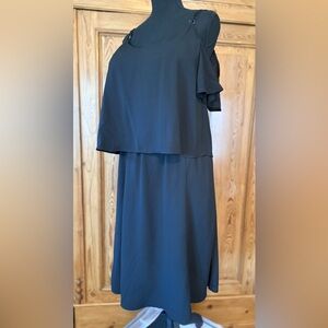 Cooper & Ella Black Cold Shoulder Popover Sundress